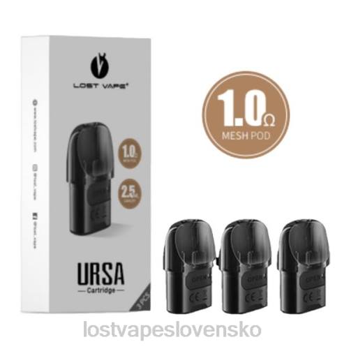 Lost Vape Orion Slovensko - Lost Vape URSA náhradné struky | 2,5 ml (3-balenie) 40V8124 čierna 1.ohm
